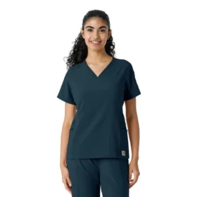 Force Cross-Flex gebreide scrubshirt met inzetstukken voor dames
