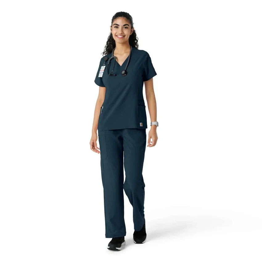Force Cross-Flex gebreide scrubshirt met inzetstukken voor dames