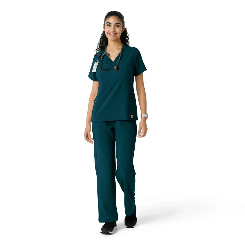 Force Cross-Flex gebreide scrubshirt met inzetstukken voor dames