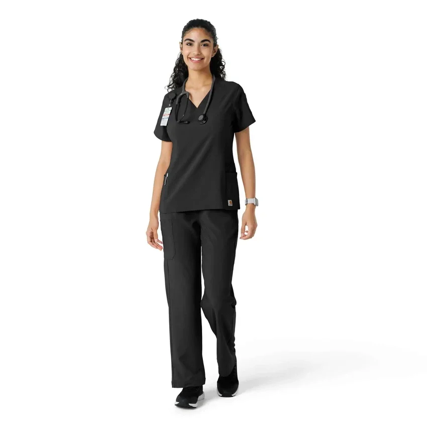 Force Cross-Flex gebreide scrubshirt met inzetstukken voor dames