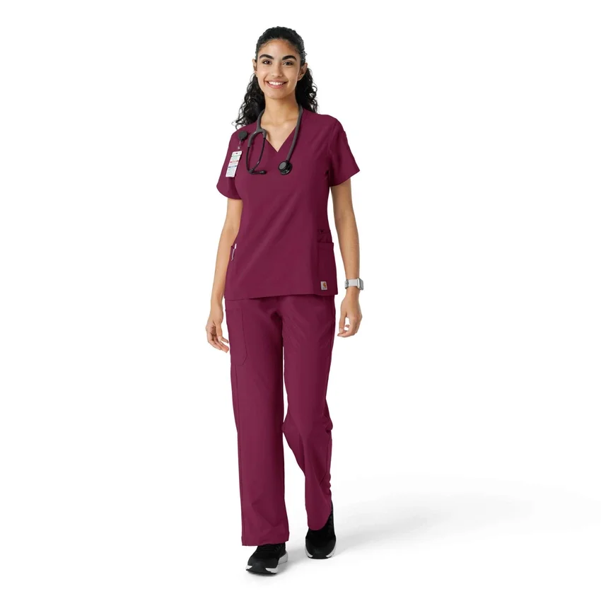 Force Cross-Flex gebreide scrubshirt met inzetstukken voor dames