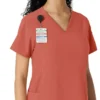 Force Cross-Flex gebreide scrubshirt met inzetstukken voor dames