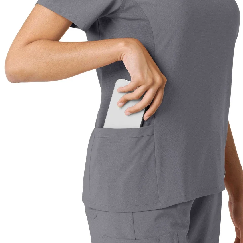 Force Cross-Flex gebreide scrubshirt met inzetstukken voor dames
