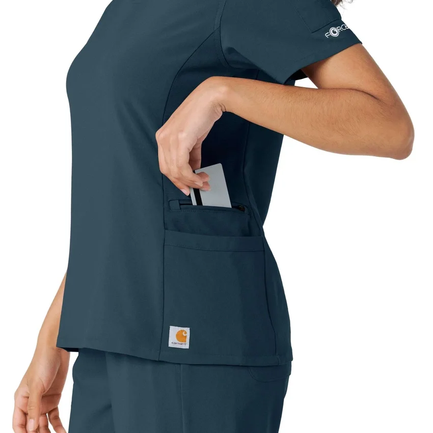 Force Cross-Flex gebreide scrubshirt met inzetstukken voor dames