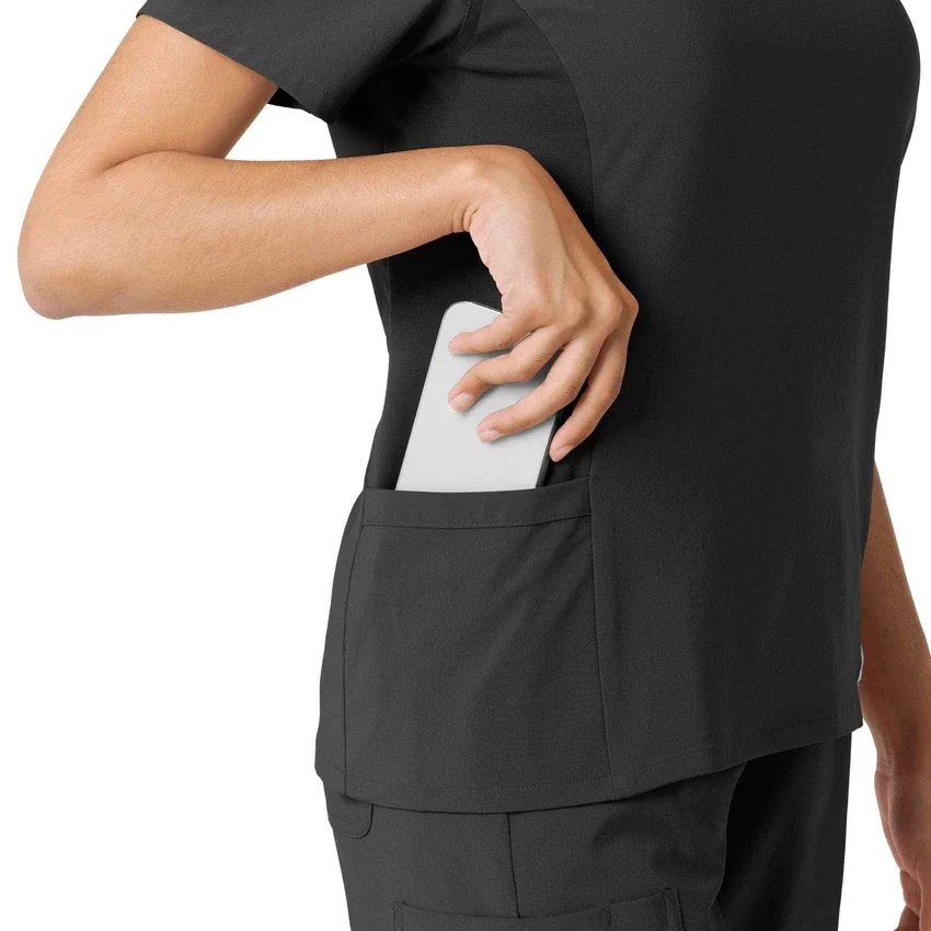 Force Cross-Flex gebreide scrubshirt met inzetstukken voor dames