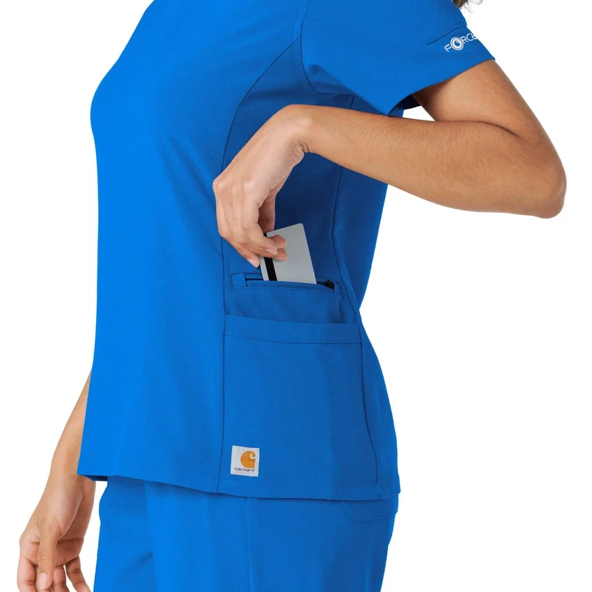 Force Cross-Flex gebreide scrubshirt met inzetstukken voor dames