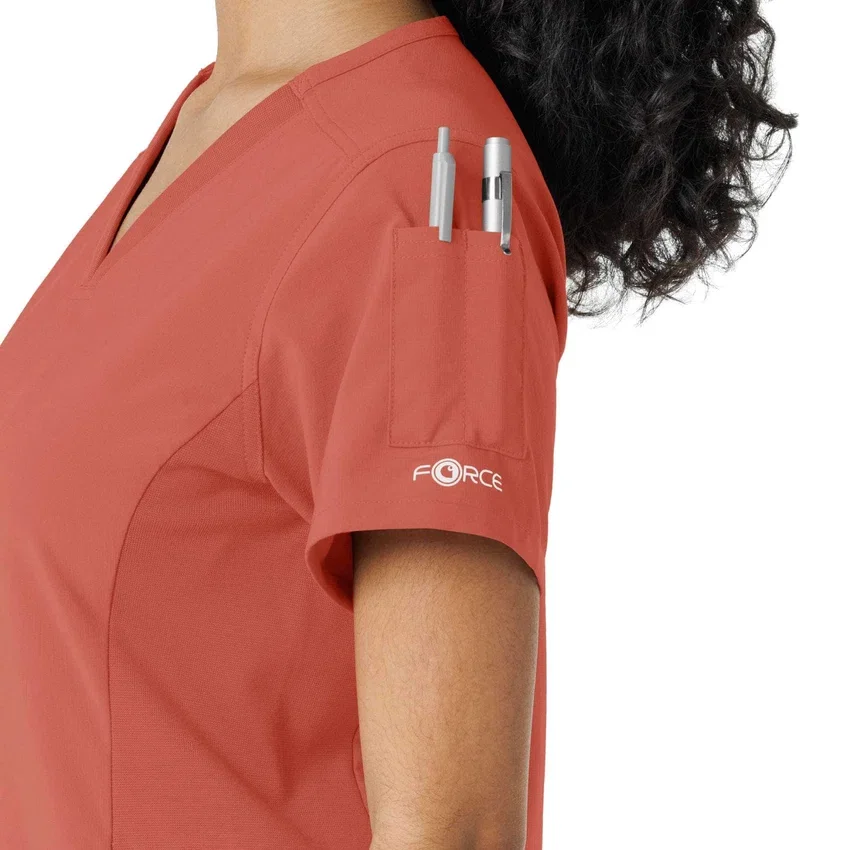 Force Cross-Flex gebreide scrubshirt met inzetstukken voor dames