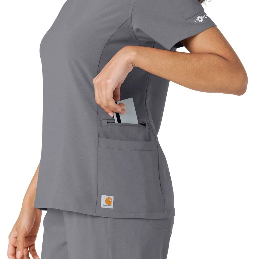 Force Cross-Flex gebreide scrubshirt met inzetstukken voor dames