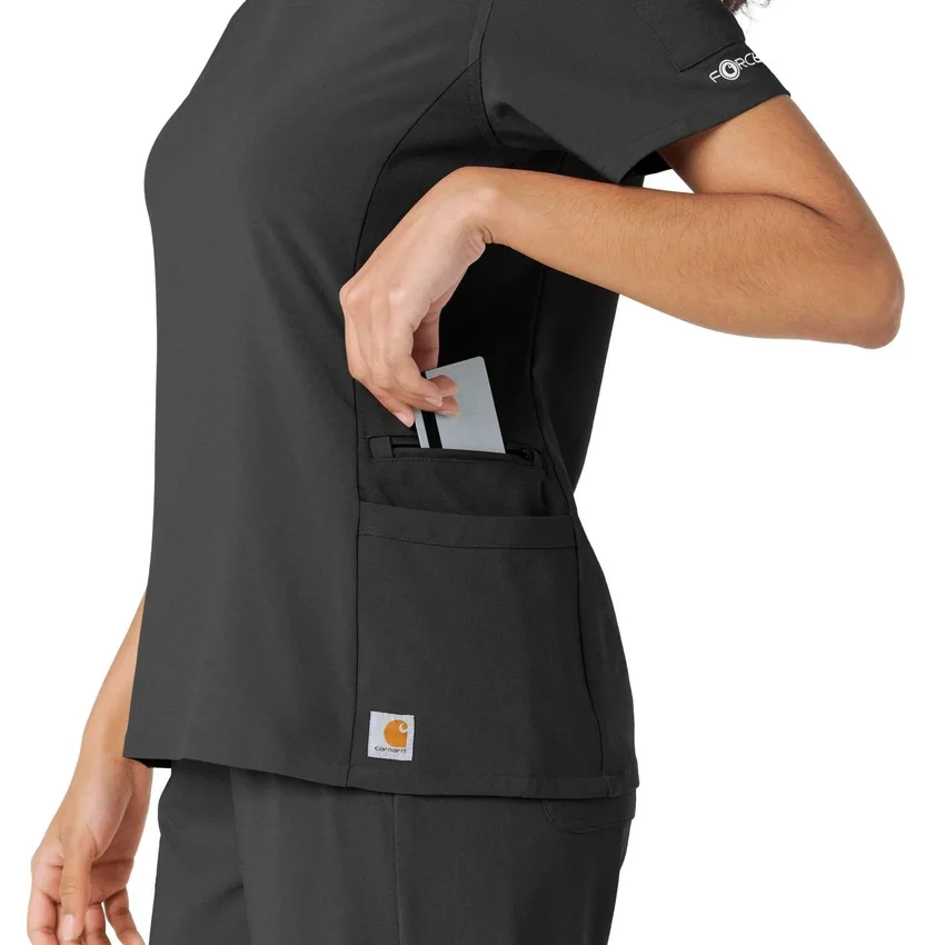 Force Cross-Flex gebreide scrubshirt met inzetstukken voor dames