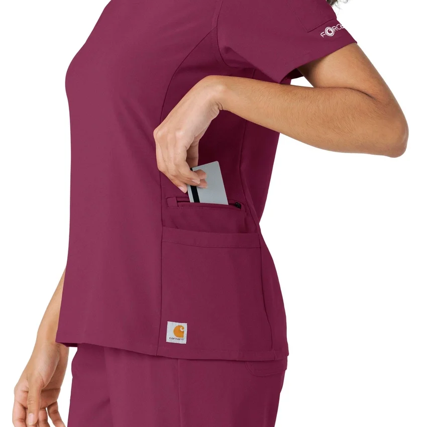 Force Cross-Flex gebreide scrubshirt met inzetstukken voor dames