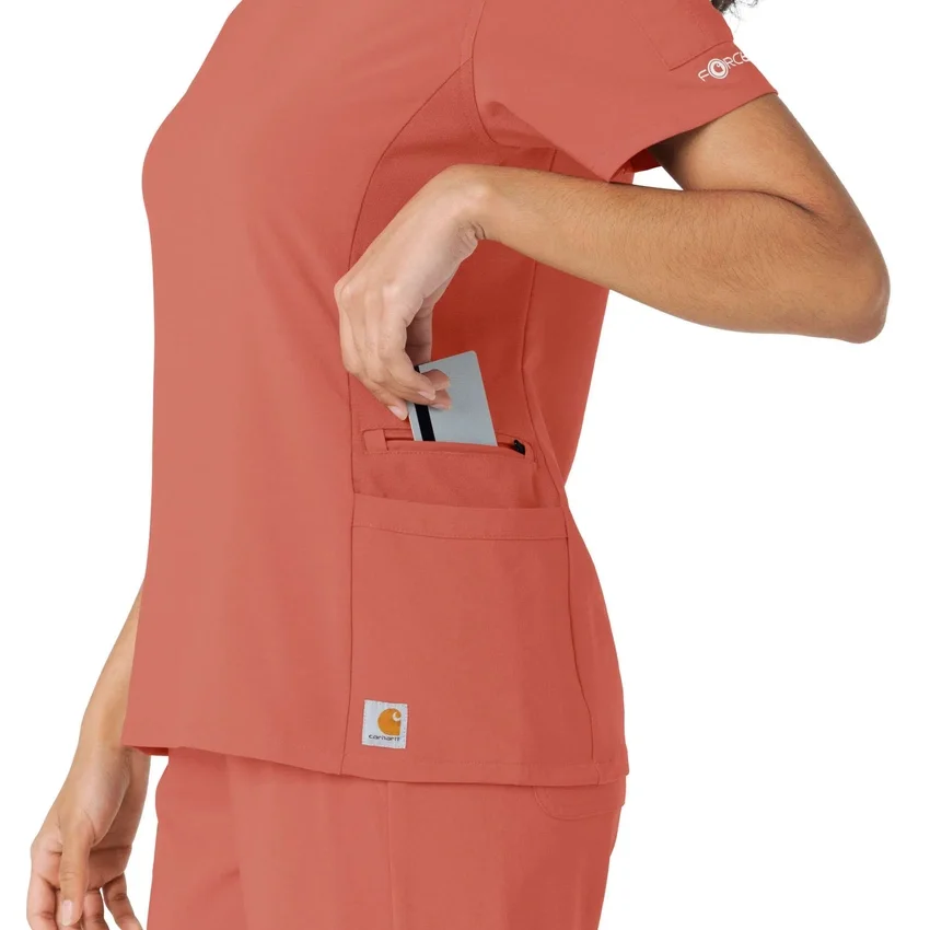 Force Cross-Flex gebreide scrubshirt met inzetstukken voor dames