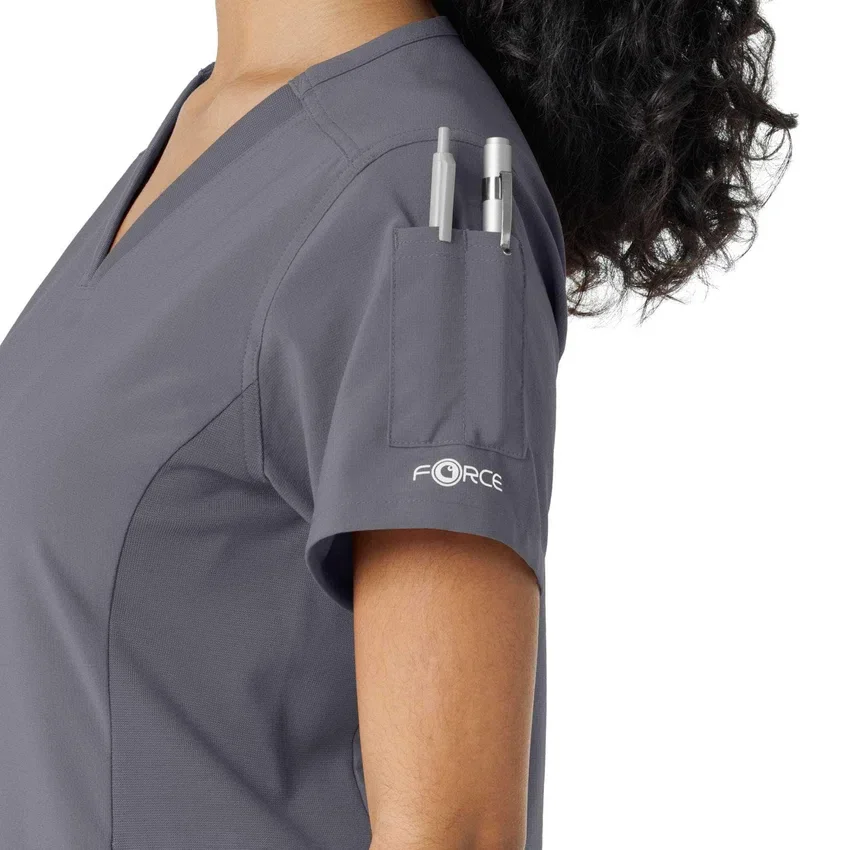 Force Cross-Flex gebreide scrubshirt met inzetstukken voor dames
