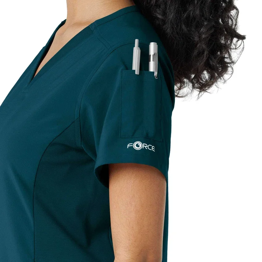 Force Cross-Flex gebreide scrubshirt met inzetstukken voor dames