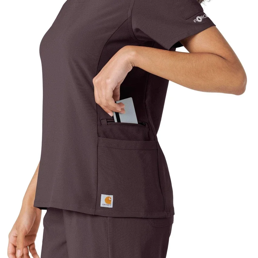 Force Cross-Flex gebreide scrubshirt met inzetstukken voor dames