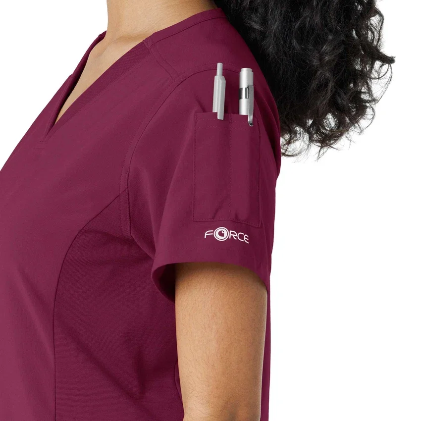 Force Cross-Flex gebreide scrubshirt met inzetstukken voor dames