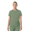 Force Cross-Flex gebreide scrubtop met ronde hals voor dames
