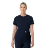 Force Cross-Flex gebreide scrubtop met ronde hals voor dames