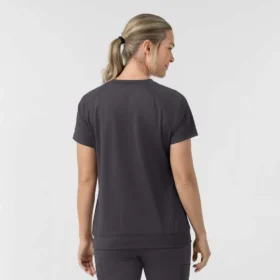 Force Cross-Flex gebreide scrubtop met ronde hals voor dames