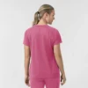 Force Cross-Flex gebreide scrubtop met ronde hals voor dames
