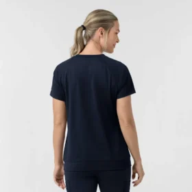 Force Cross-Flex gebreide scrubtop met ronde hals voor dames