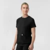 Force Cross-Flex gebreide scrubtop met ronde hals voor dames