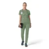 Force Cross-Flex gebreide scrubtop met ronde hals voor dames