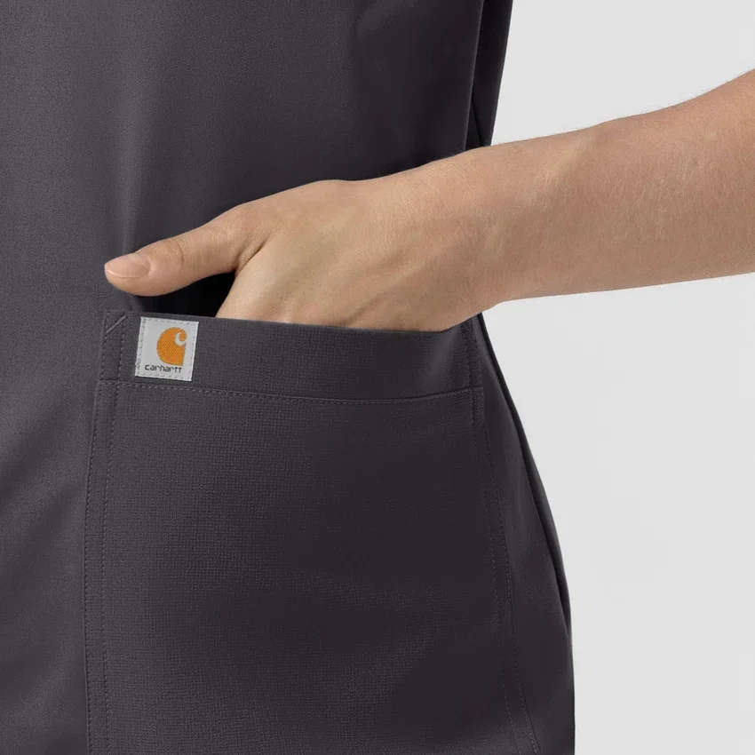 Force Cross-Flex gebreide scrubtop met ronde hals voor dames