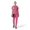 Force Cross-Flex gebreide scrubtop met ronde hals voor dames