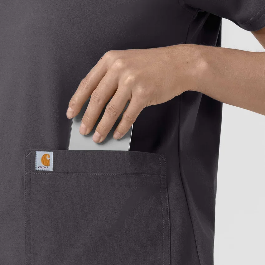Force Cross-Flex gebreide scrubtop met ronde hals voor dames