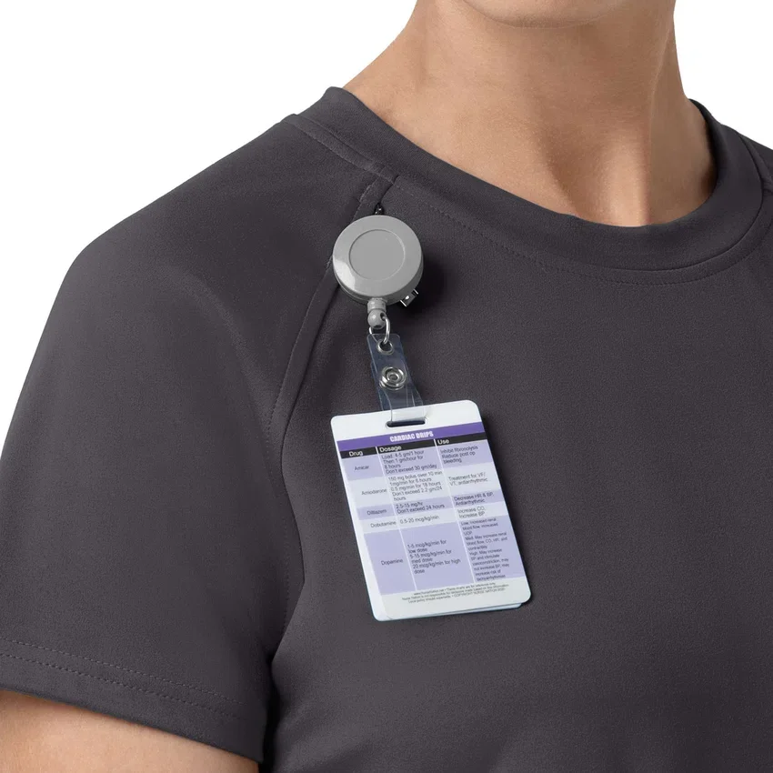 Force Cross-Flex gebreide scrubtop met ronde hals voor dames