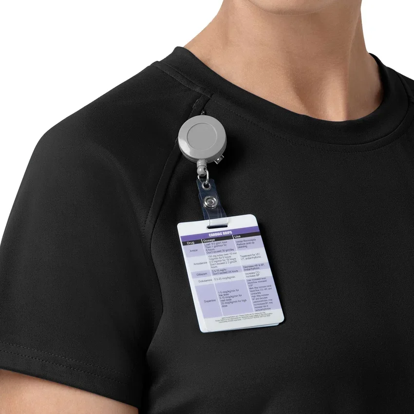 Force Cross-Flex gebreide scrubtop met ronde hals voor dames