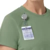 Force Cross-Flex gebreide scrubtop met ronde hals voor dames