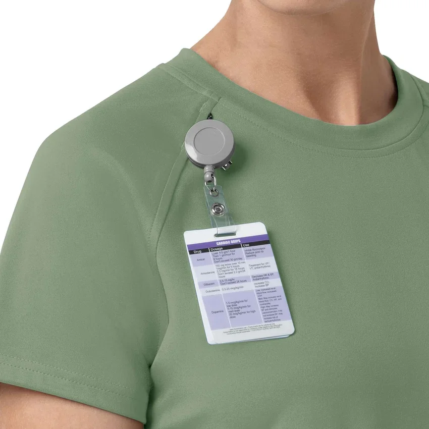 Force Cross-Flex gebreide scrubtop met ronde hals voor dames