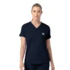Force Cross-Flex gebreide scrubtop met V-hals voor dames