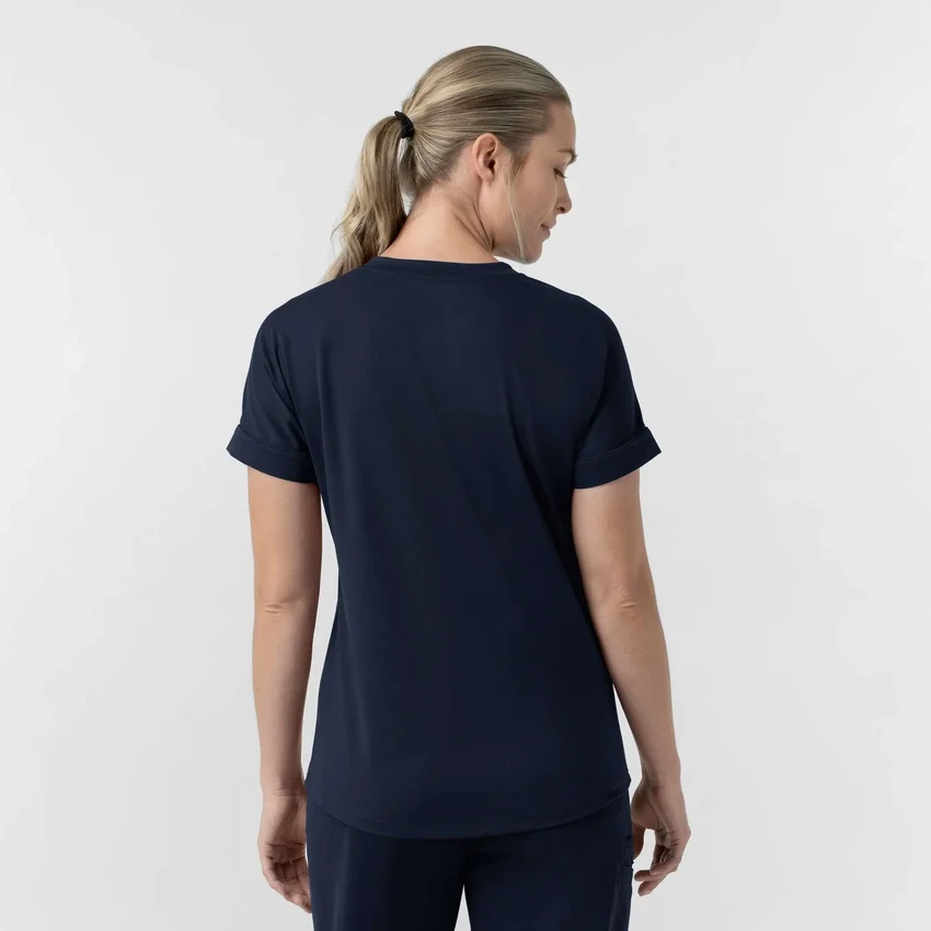 Force Cross-Flex gebreide scrubtop met V-hals voor dames