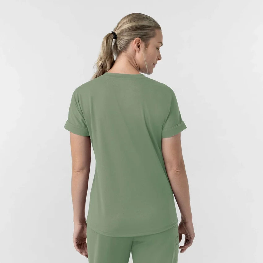 Force Cross-Flex gebreide scrubtop met V-hals voor dames