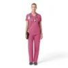 Force Cross-Flex gebreide scrubtop met V-hals voor dames