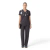 Force Cross-Flex gebreide scrubtop met V-hals voor dames