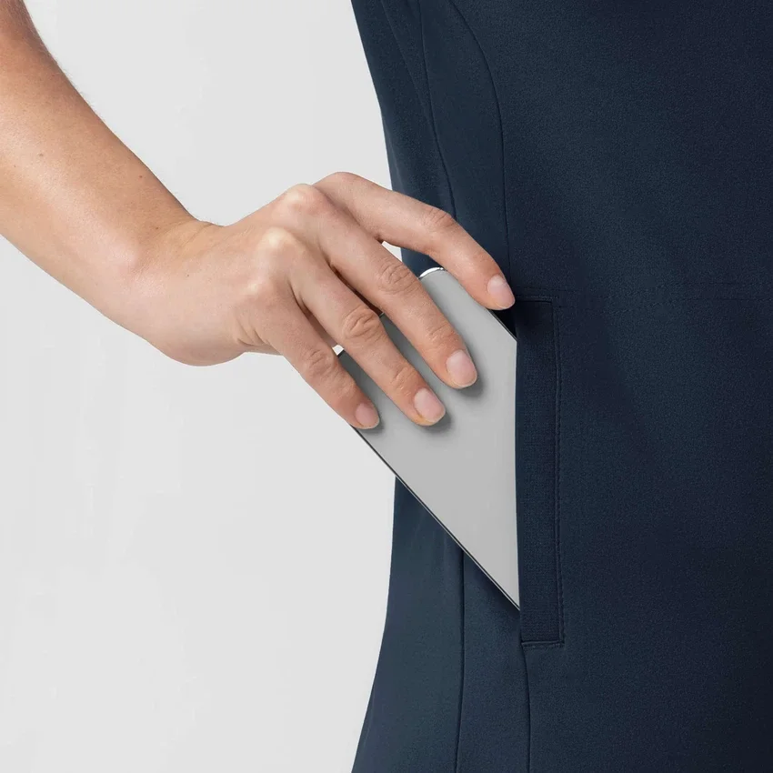 Force Cross-Flex gebreide scrubtop met V-hals voor dames
