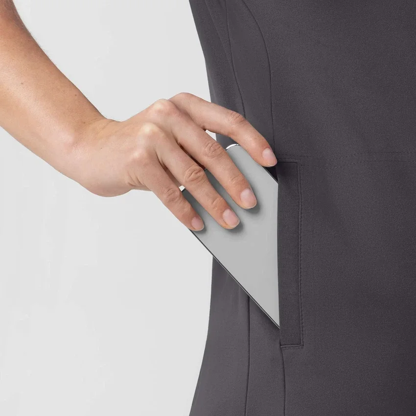 Force Cross-Flex gebreide scrubtop met V-hals voor dames