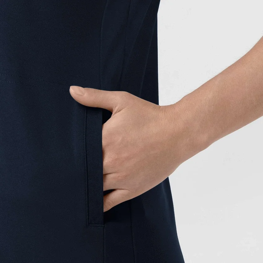 Force Cross-Flex gebreide scrubtop met V-hals voor dames