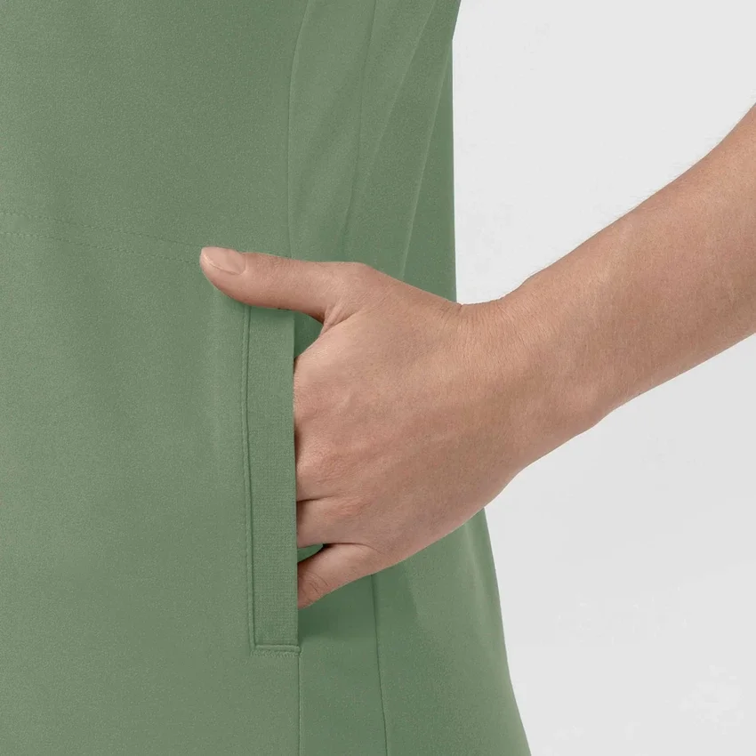 Force Cross-Flex gebreide scrubtop met V-hals voor dames