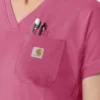 Force Cross-Flex gebreide scrubtop met V-hals voor dames