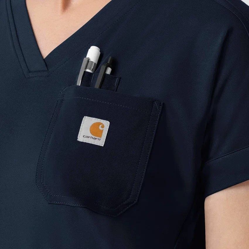 Force Cross-Flex gebreide scrubtop met V-hals voor dames