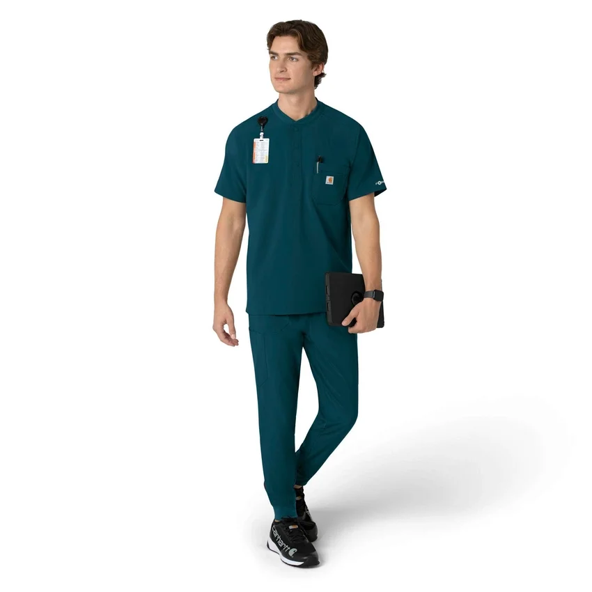 Force Cross-Flex Henley-scrubtop voor heren