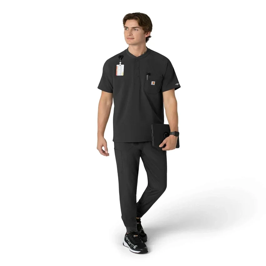 Force Cross-Flex Henley-scrubtop voor heren