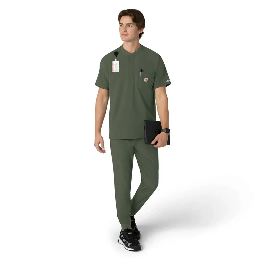 Force Cross-Flex Henley-scrubtop voor heren