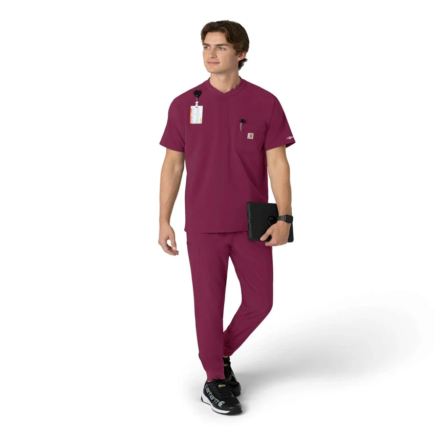 Force Cross-Flex Henley-scrubtop voor heren