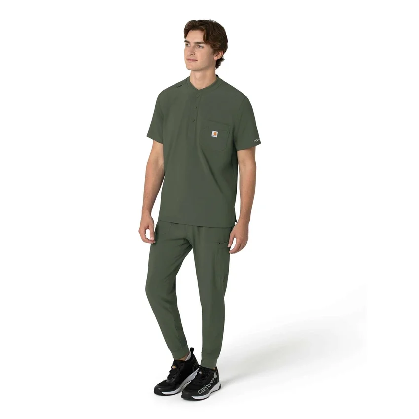 Force Cross-Flex Henley-scrubtop voor heren