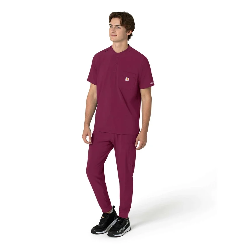 Force Cross-Flex Henley-scrubtop voor heren